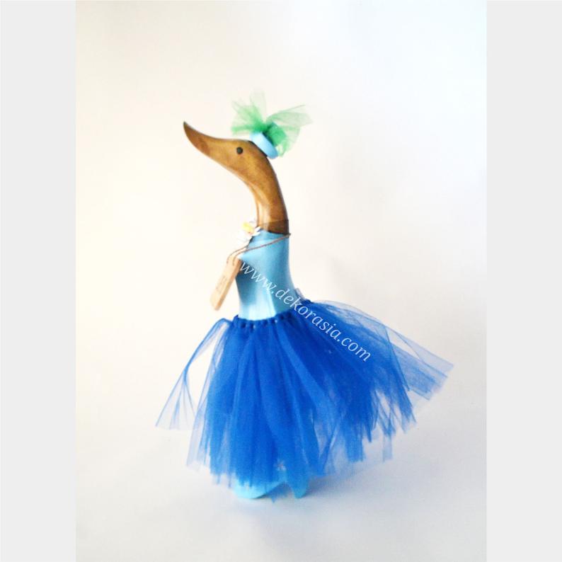 Barbie Style Blue Bamboo Duck, duck decoration, bamboo craft, bali bamboo duck, duck handmade | Free Shipping